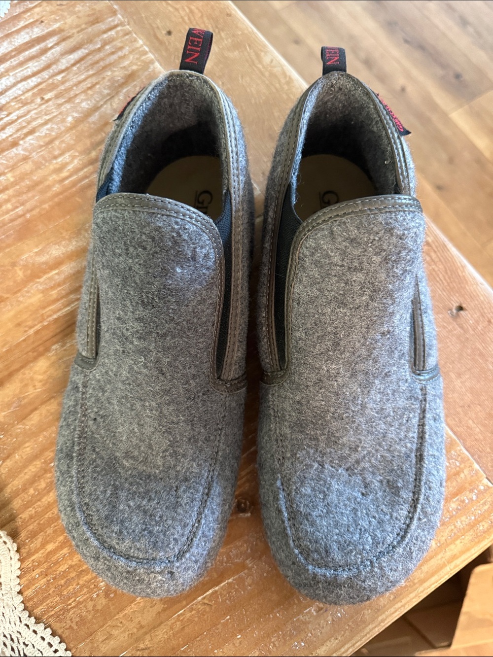 Giesswein Wool Vent Slipper Charcoal Gray Mid Size 41